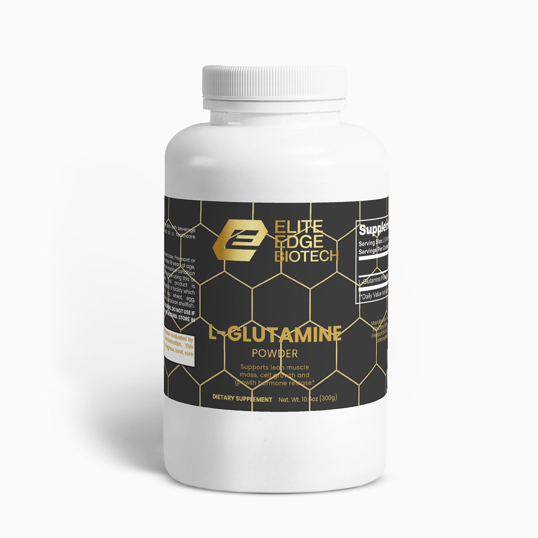 L-Glutamine Powder — Pure Muscle Recovery & Performance Support | Amino Acid for Lean Mass, Endurance & Immune Health | Unflavored | Elite Edge Health