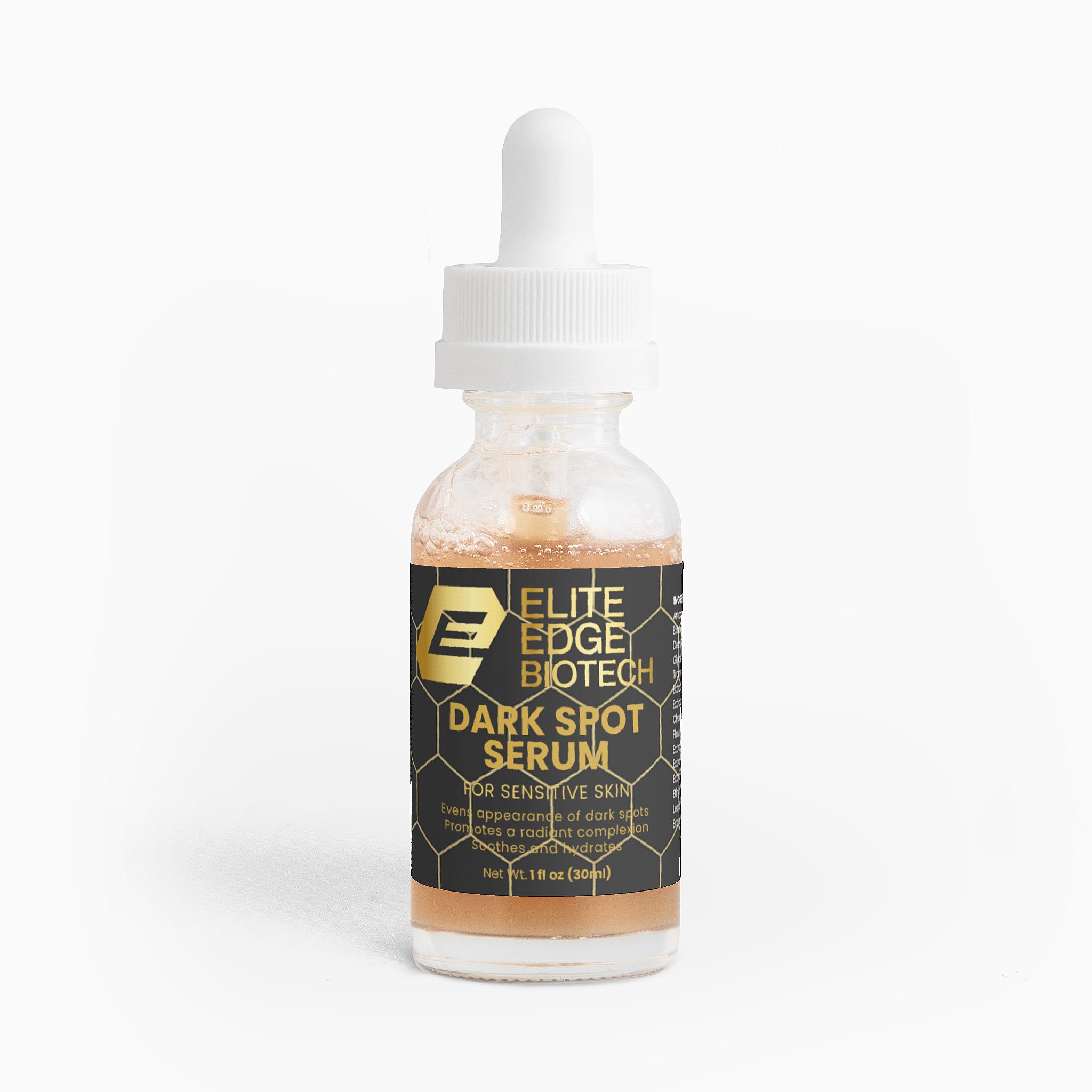 Dark Spot Serum — Sensitive Skin Brightening Complex with Adaptogenic Mushrooms, Chamomile & Green Tea | Even Tone & Hydration Without Harsh Acids | Elite Edge Health