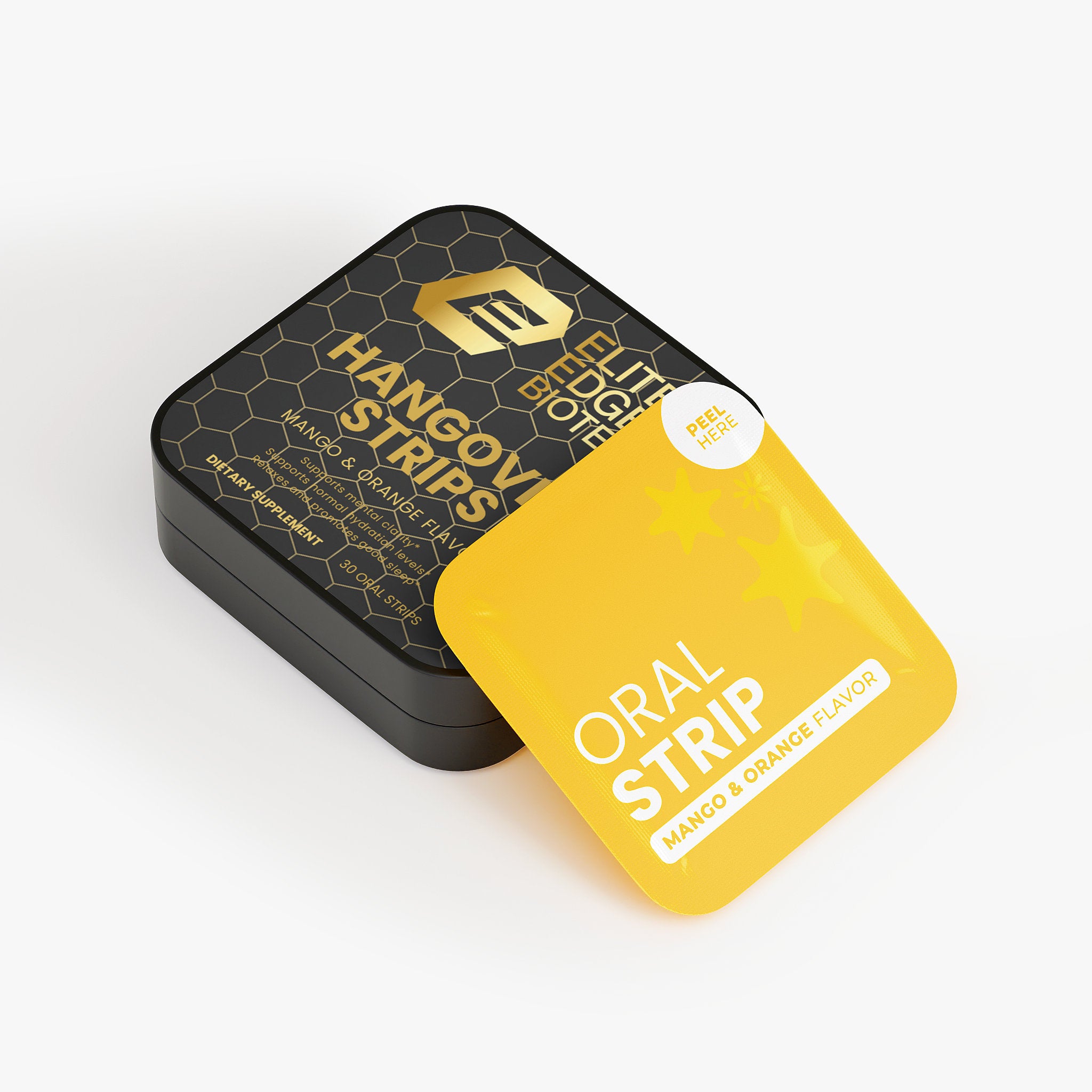 Hangover Oral Strips — Mango Orange Recovery Blend with Curcumin, Amla & Andrographis | Ayurvedic Liver & Wellness Support | Elite Edge Health