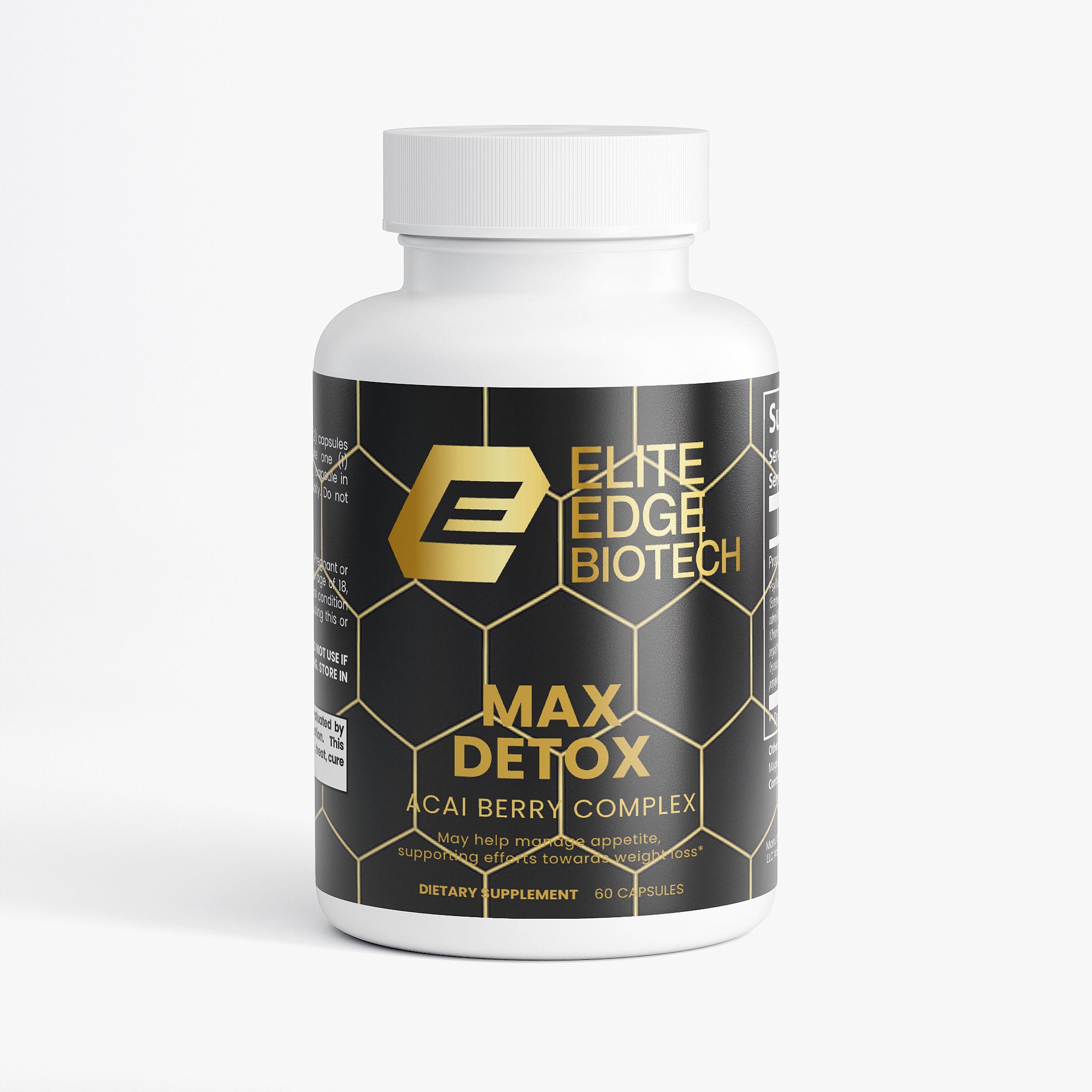 Max Detox — Acai Berry Cleanse Formula with Psyllium, Chlorella & Aloe Ferox for Gut Health & Daily Detox Support | Elite Edge Health