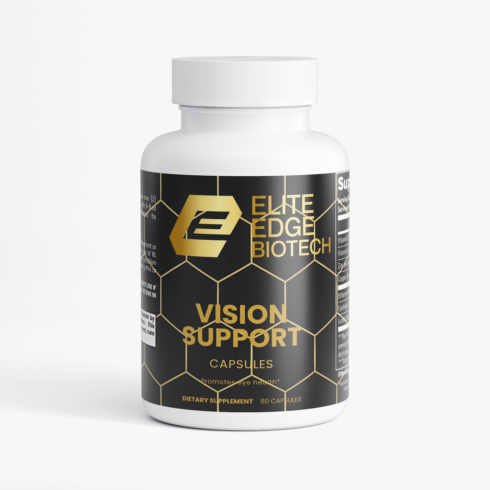 Elite Edge Vision Support + Antioxidant Complex — Bilberry, Lutein & Eyebright Formula for Eye Health & Clarity | Elite Edge Health
