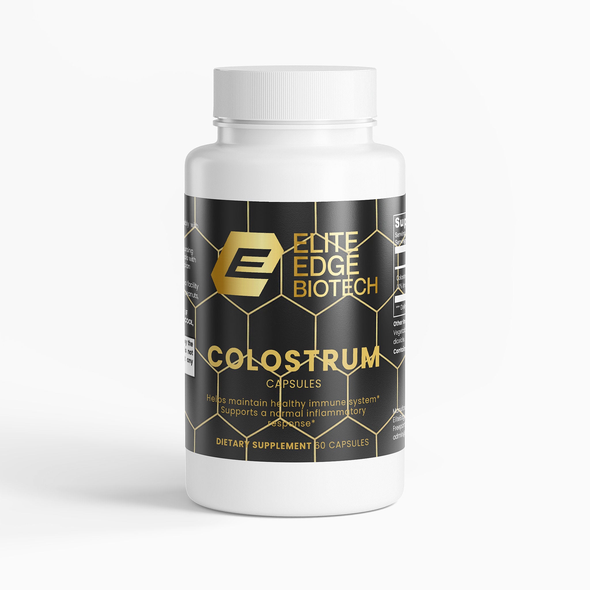 Colostrum Capsules — 30% IgG (500mg) | Immune Defense, Gut Health & Recovery Support | Bovine Colostrum Supplement | Elite Edge Health