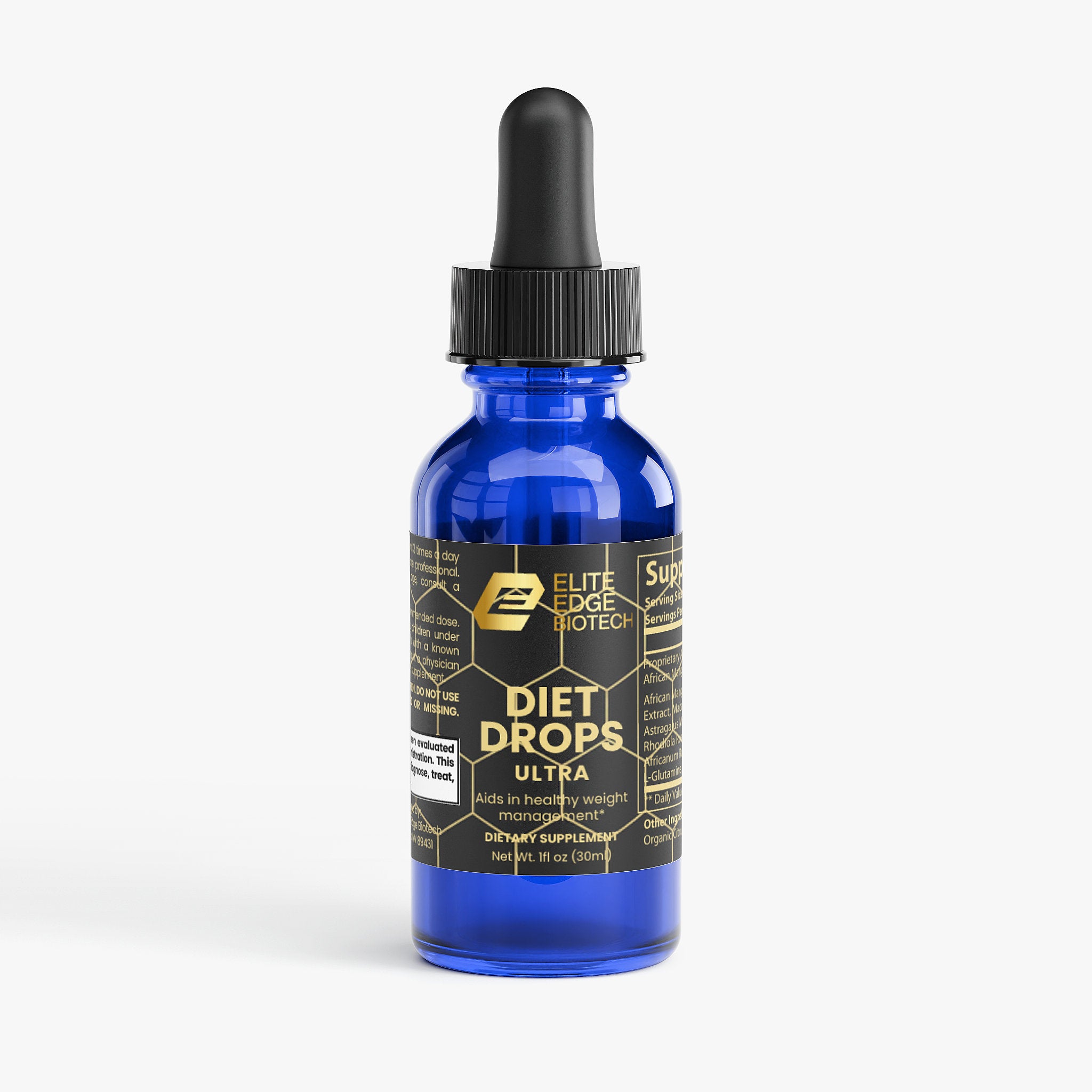 Diet Drops Ultra — Advanced Leptin & Metabolism Support Drops | African Mango, Maca & L-Carnitine Formula | Supports Weight Management, Fat Burning & Energy | Elite Edge Health