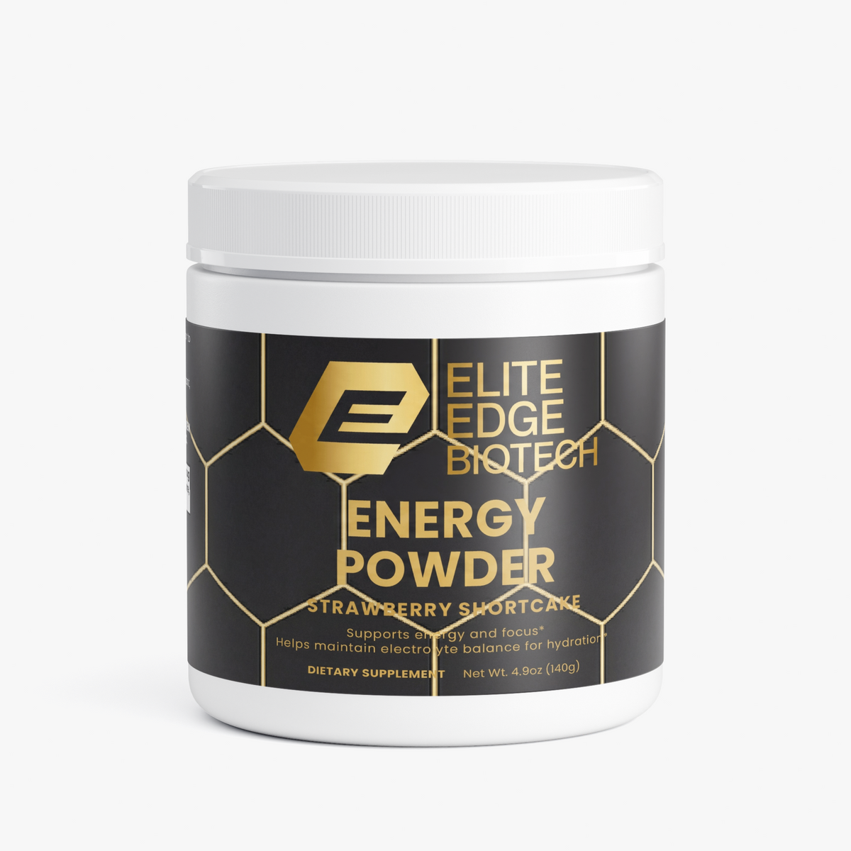 Energy Powder — Strawberry Shortcake Flavor | Clean Energy & Focus Drink Mix with Natural Caffeine, L-Theanine, Electrolytes & B-Vitamins for Smooth Energy, Hydration & Mental Clarity