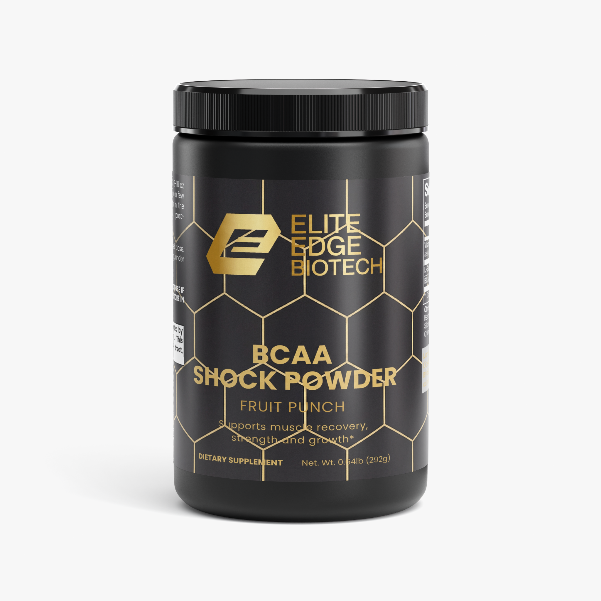BCAA + Glutamine Post-Workout Powder — 2:1:1 Ratio | Muscle Recovery, Lean Growth & Hydration Support | Fruit Punch Flavor | Elite Edge Health