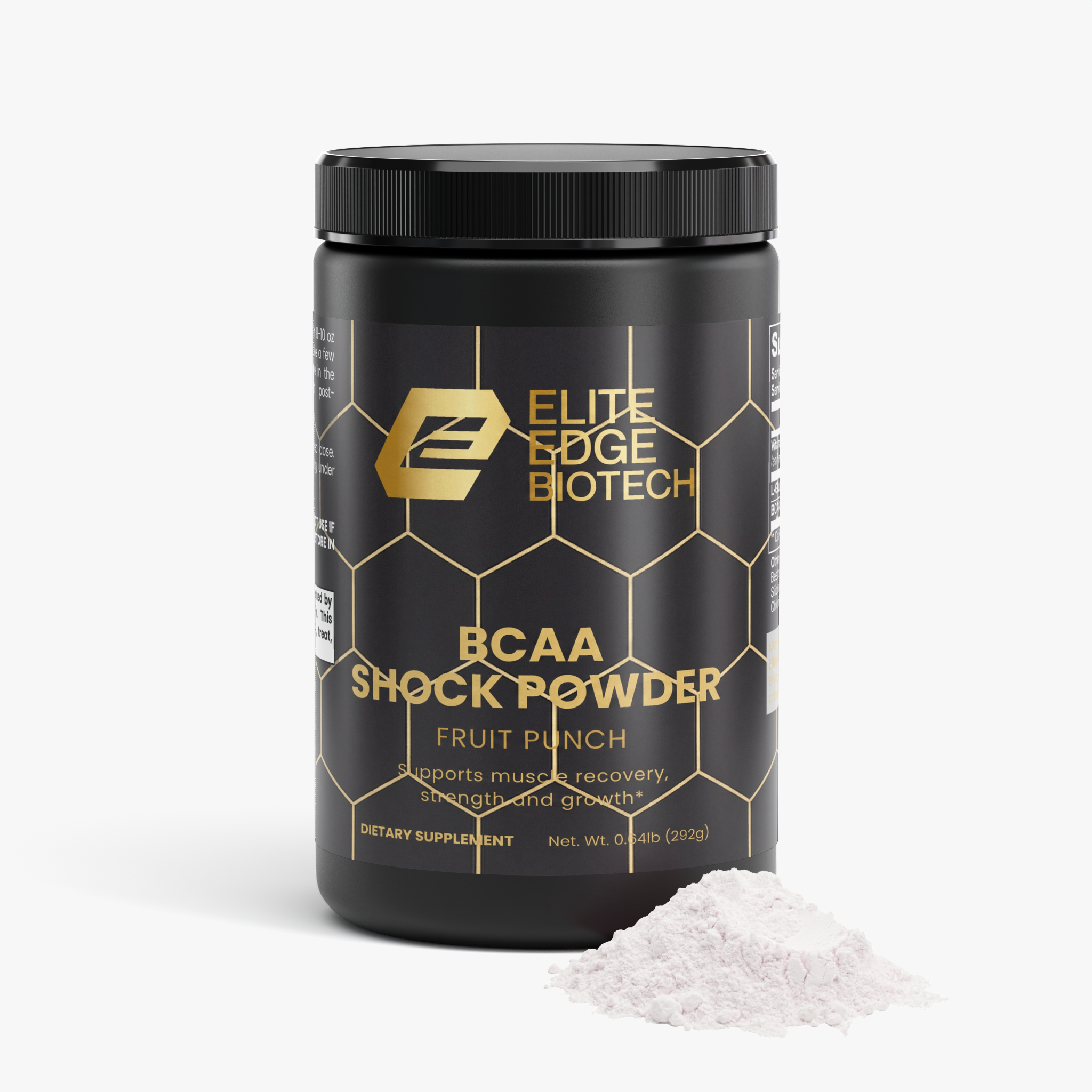BCAA + Glutamine Post-Workout Powder — 2:1:1 Ratio | Muscle Recovery, Lean Growth & Hydration Support | Fruit Punch Flavor | Elite Edge Health