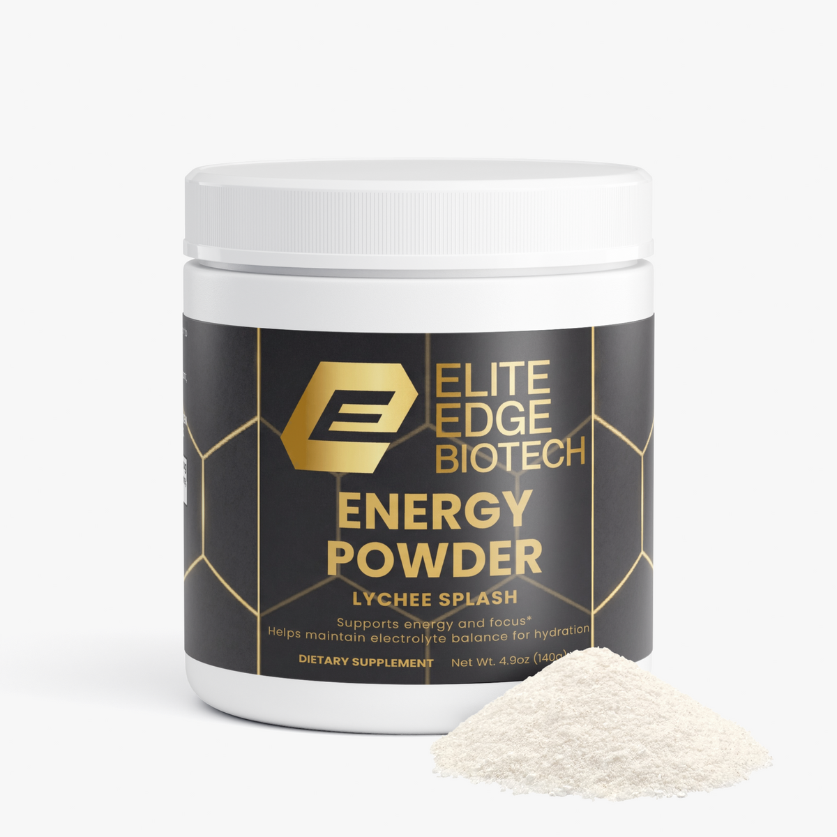 Energy Powder — Lychee Splash Energy Flavor | Clean Energy & Focus Drink Mix with Natural Caffeine, L-Theanine, Electrolytes & B-Vitamins for Sustained Energy, Hydration & Mental Clarity