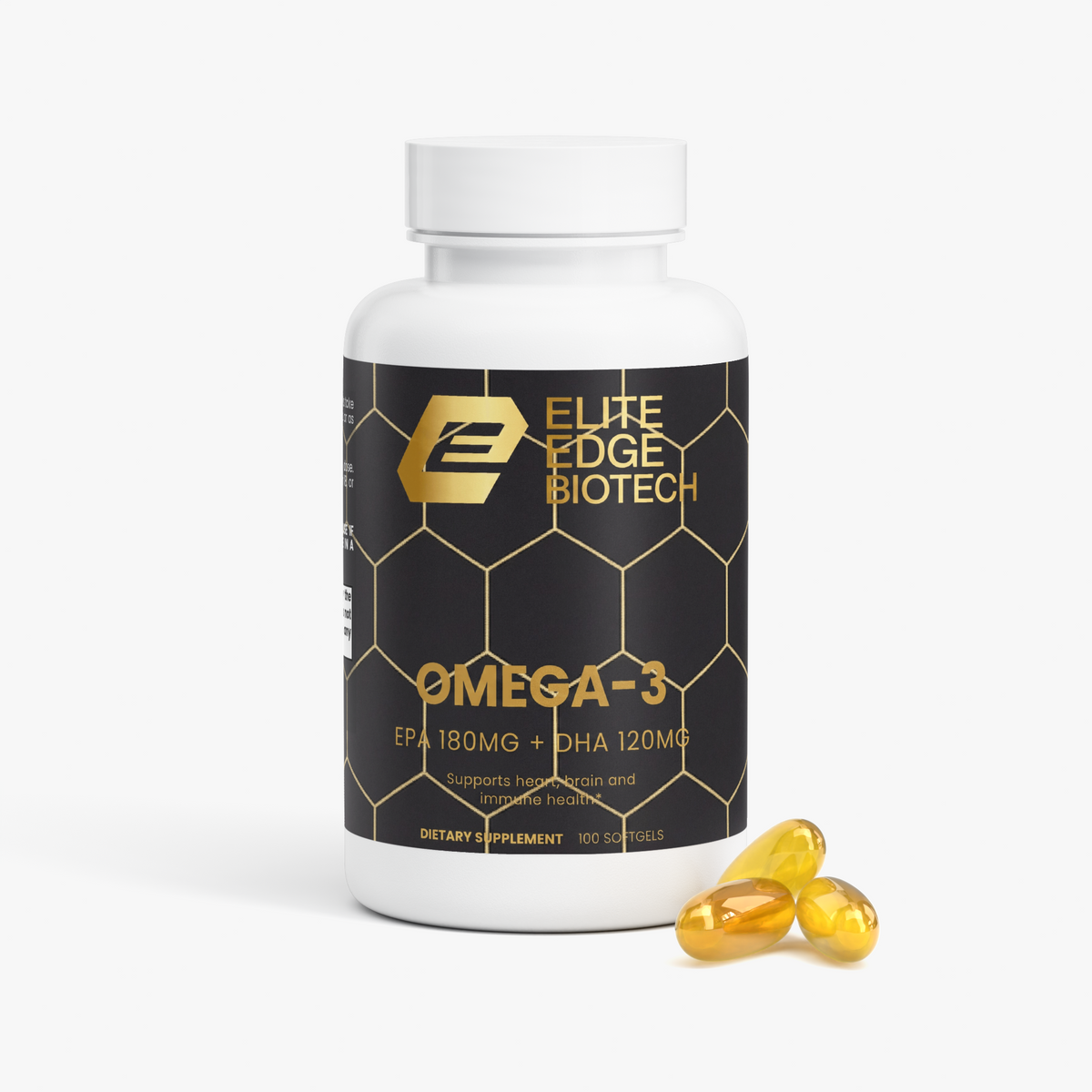 Omega-3 — Advanced EPA & DHA Softgels for Heart, Brain & Vision Support | Pure Fish Oil Concentrate | Cardiovascular & Cognitive Health | Elite Edge Health