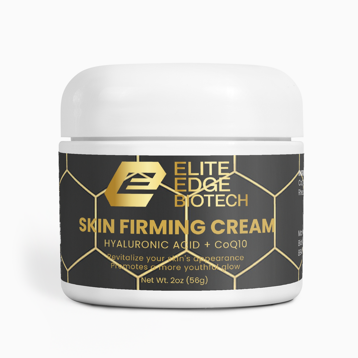 Skin Firming Cream — DMAE + Hyaluronic Acid + CoQ10 Lifting Complex for Face, Neck & Eyes | Advanced Anti-Aging Hydration | Elite Edge Health