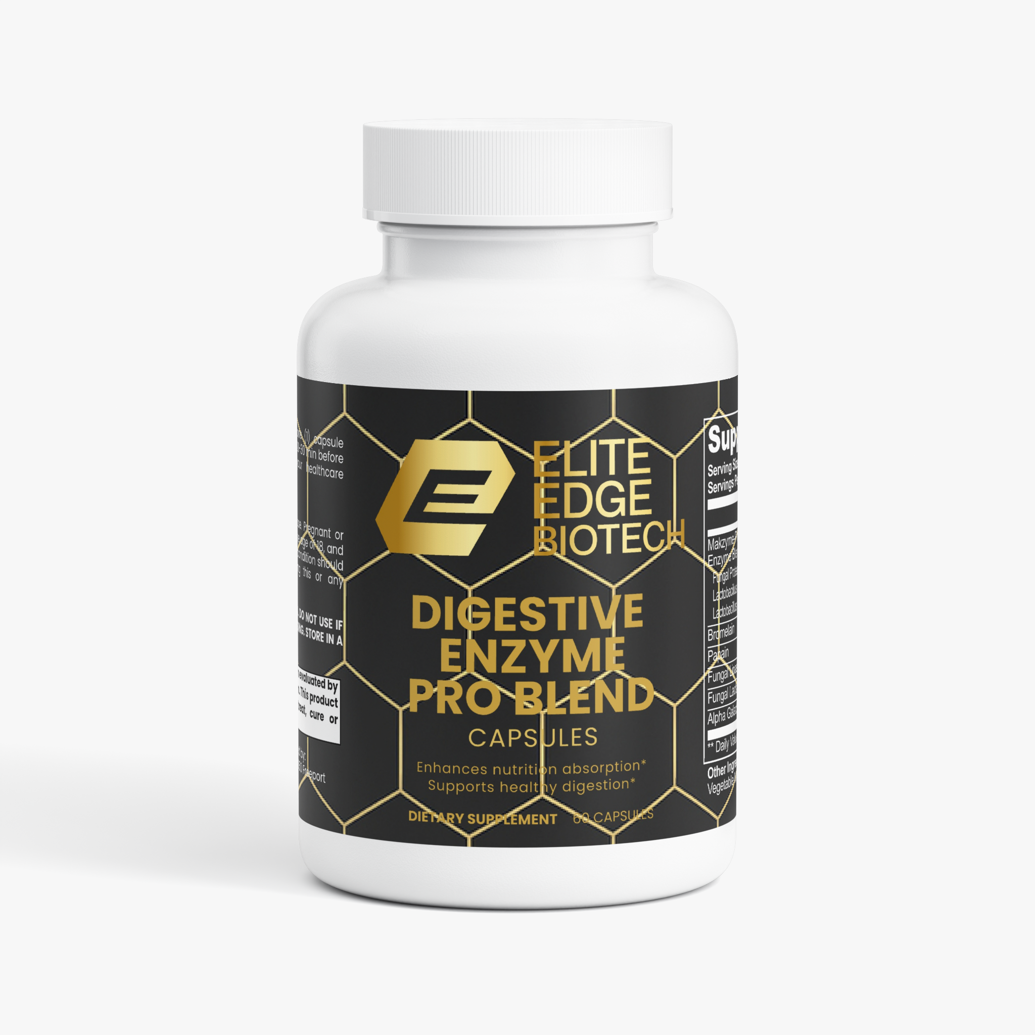 Digestive Enzyme Complex — Makzyme-Pro™ + Bromelain & Papain for Gut Health, Nutrient Absorption & Anti-Bloat Support | Elite Edge Health
