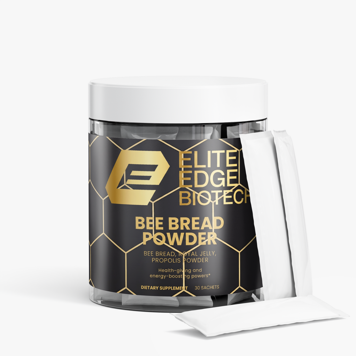 Bee Pearl Powder — Superfood Bee Complex with Bee Bread, Royal Jelly & Propolis Extract | Natural Energy, Immunity & Antioxidant Support | Smoothie Additive | Elite Edge Health