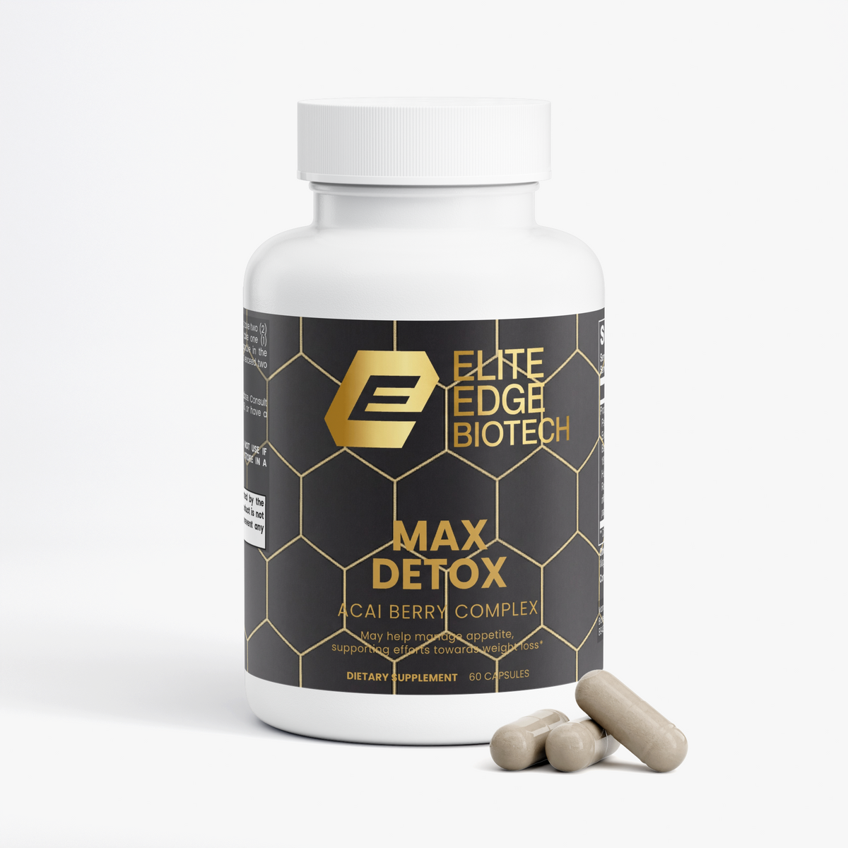 Max Detox — Acai Berry Cleanse Formula with Psyllium, Chlorella & Aloe Ferox for Gut Health & Daily Detox Support | Elite Edge Health