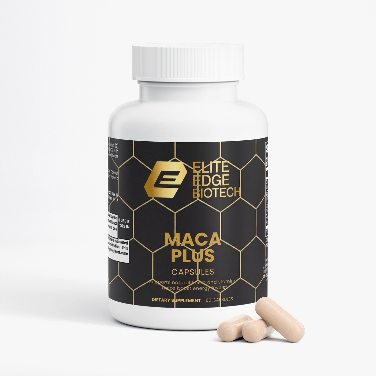 Maca Plus — Triple-Blend Organic Red, Black & Yellow Maca Root Capsules | Hormonal Balance, Energy, Libido & Stamina Support | Elite Edge Health