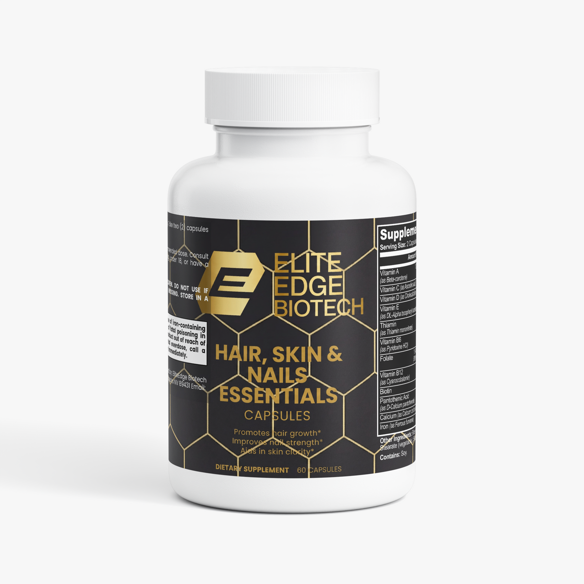 Hair, Skin & Nails Essentials — Advanced Biotin + Collagen Support | Elite Edge Health