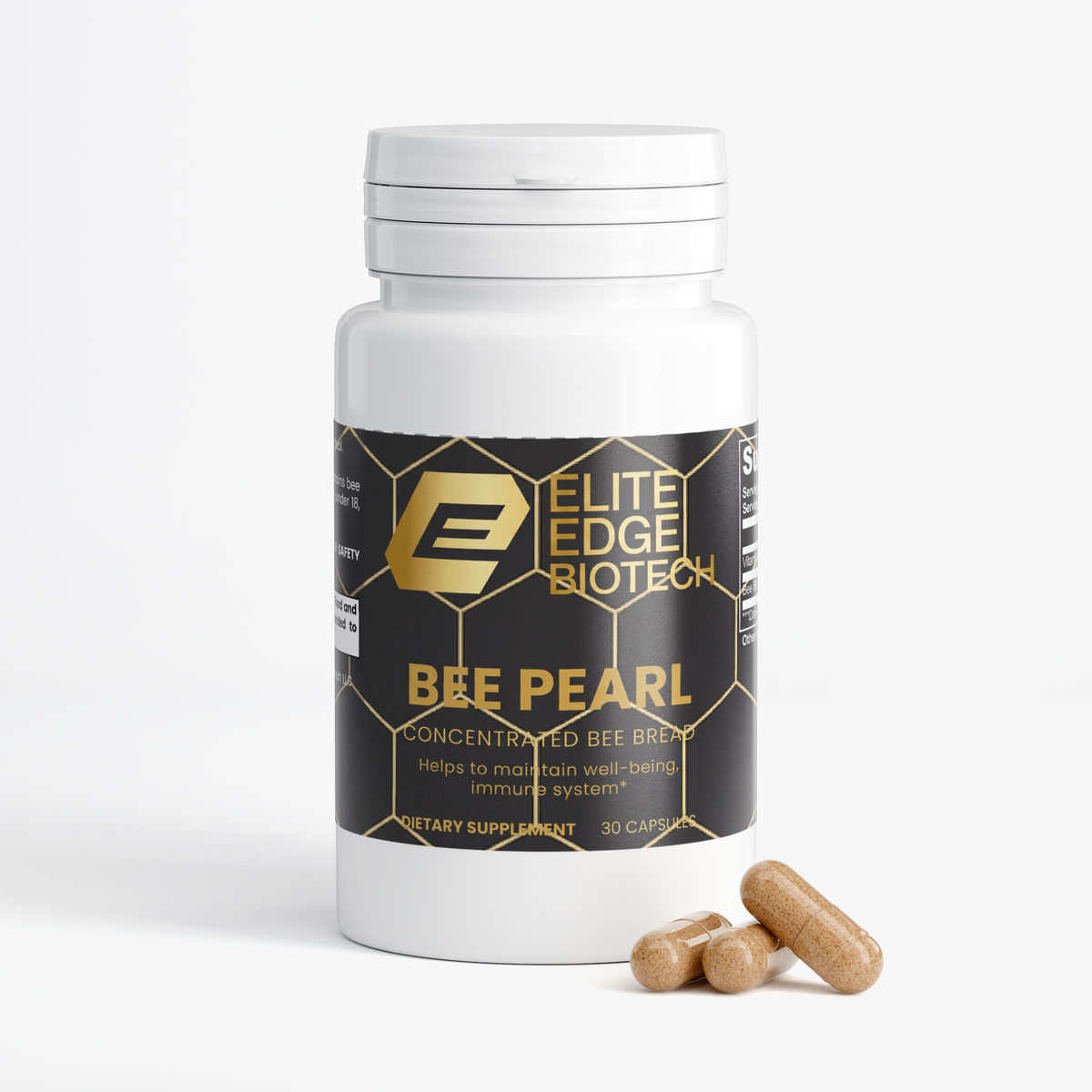 Bee Pearl — Advanced Bee Bread & Vitamin C Superfood Complex | Natural Energy, Immunity & Vitality Support | Antioxidant & Nutrient-Rich Formula | Elite Edge Health