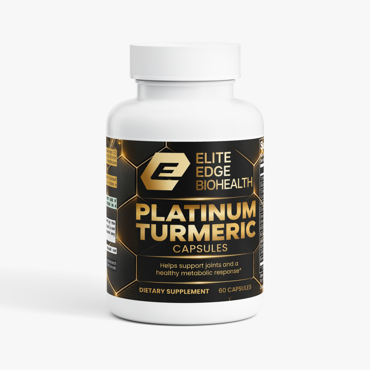 Platinum Turmeric — Advanced Joint, Mobility & Anti-Inflammatory Support with Curcumin, Glucosamine, Boswellia & BioPerine® | Flexibility & Recovery Formula | Elite Edge Health