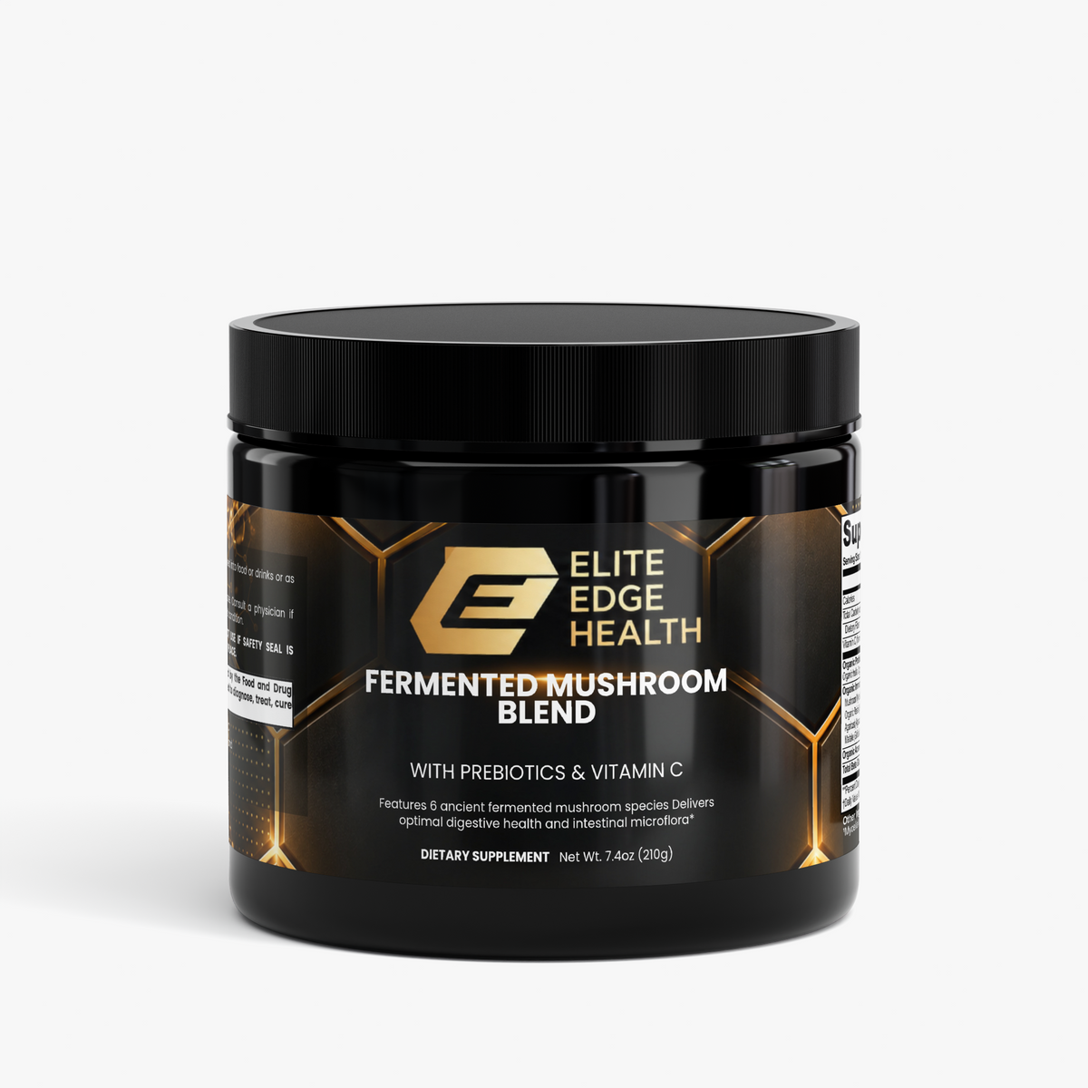 Fermented Mushroom Blend — 6-Mushroom Organic Immune & Gut Support Powder | Reishi, Cordyceps, Turkey Tail, Shiitake, Maitake & Royal Sun Agaricus | Fermented for Maximum Absorption | Elite Edge Health