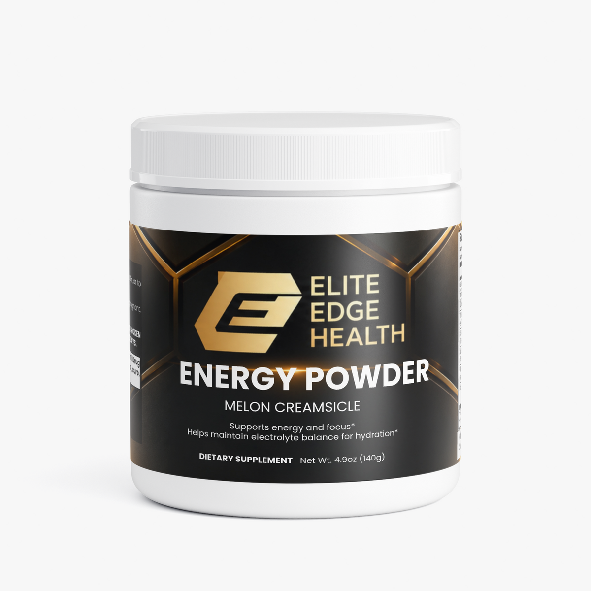 Energy Powder — Melon Creamsicle Sugar-Free Energy & Focus Drink | Clean Caffeine, L-Theanine & Electrolytes for Sustained Energy & Hydration | Elite Edge Health