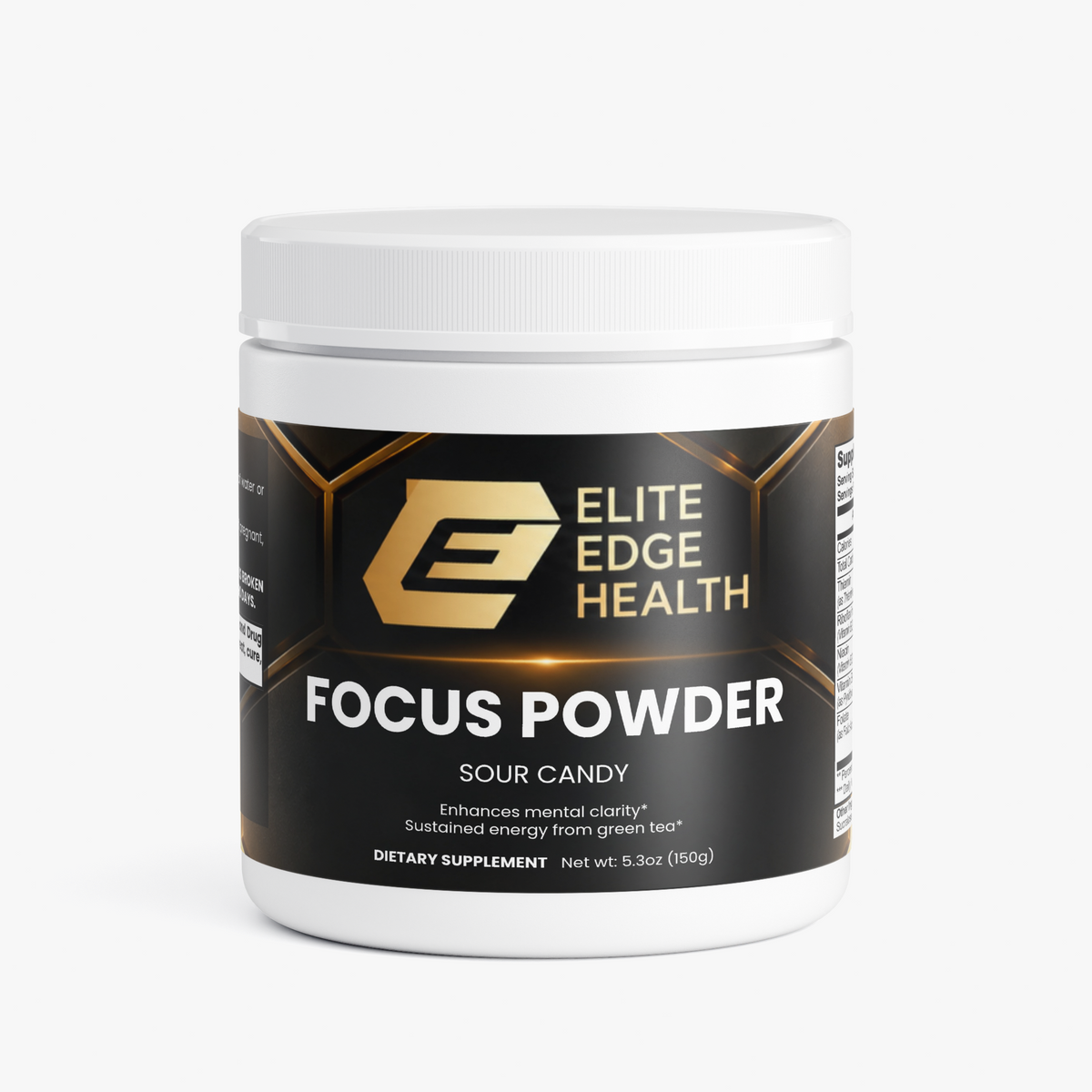 Focus Powder — Sour Candy Flavor | Nootropic Energy & Cognitive Support Drink Mix with Alpha-GPC, L-Theanine, Natural Caffeine & B-Vitamins for Focus, Memory & Mental Clarity