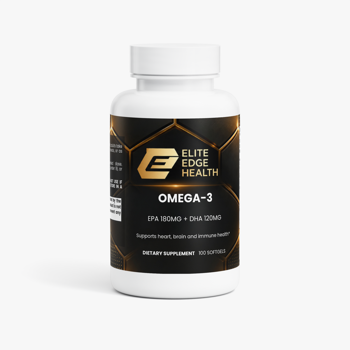 Omega-3 — Advanced EPA & DHA Softgels for Heart, Brain & Vision Support | Pure Fish Oil Concentrate | Cardiovascular & Cognitive Health | Elite Edge Health