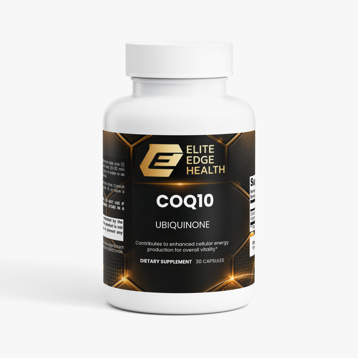 CoQ10 Ubiquinone — Advanced Cellular Energy & Heart Health Support | Antioxidant Protection & ATP Production Formula | Elite Edge Health