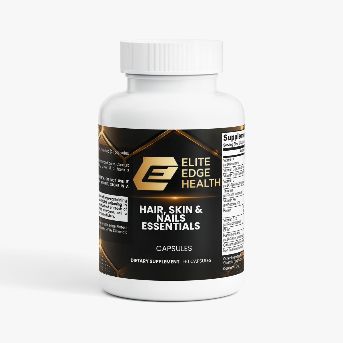 Hair, Skin & Nails Essentials — Advanced Biotin + Collagen Support | Elite Edge Health