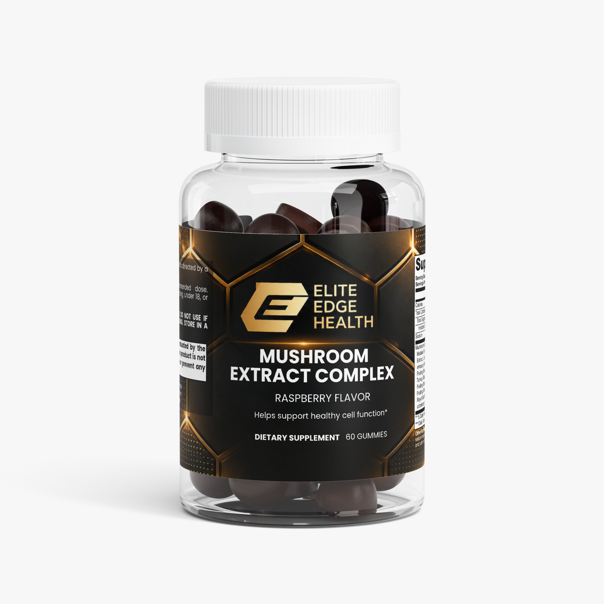 Mushroom Extract Complex Gummies (Raspberry) — Cognitive, Energy & Immunity Support | Elite Edge Health