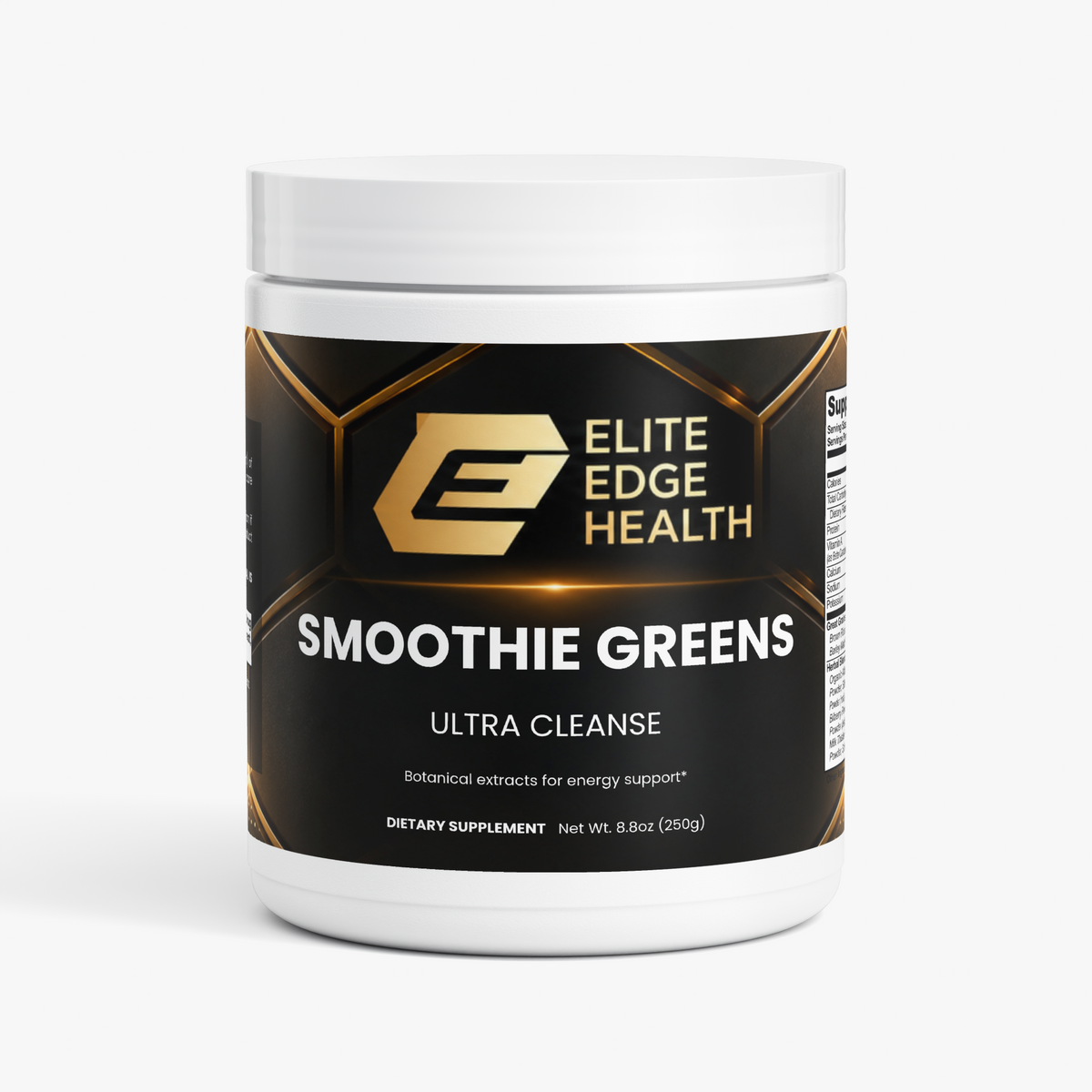 Ultra Cleanse Smoothie Greens — Organic Superfood Detox & Energy Blend | Spirulina, Chlorella, Milk Thistle & Ginseng | Whole-Food Greens Powder for Digestion, Immunity & Vitality | Elite Edge Health