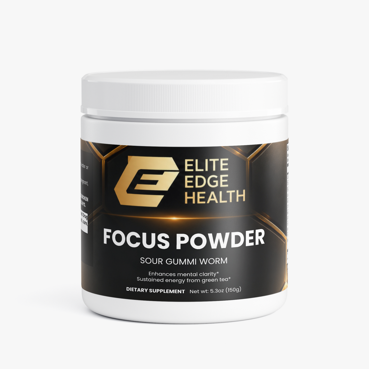 Focus Powder — Sour Gummy Worm Flavor | Nootropic Energy & Cognitive Support Drink Mix with Alpha-GPC, L-Theanine, Natural Caffeine & B-Vitamins for Focus, Memory & Mental Clarity