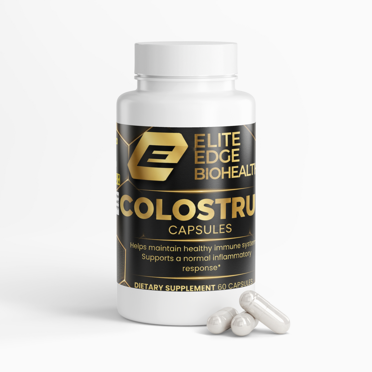 Colostrum Capsules — 30% IgG (500mg) | Immune Defense, Gut Health & Recovery Support | Bovine Colostrum Supplement | Elite Edge Health