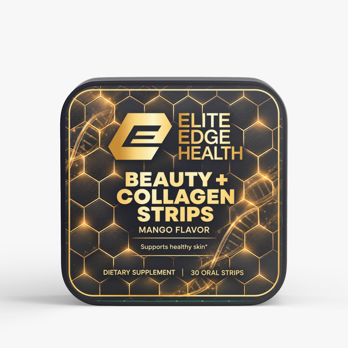 Beauty + Collagen Strips — Mango | Collagen Peptides & Vitamin E for Skin, Hair & Nail Support | Elite Edge Health