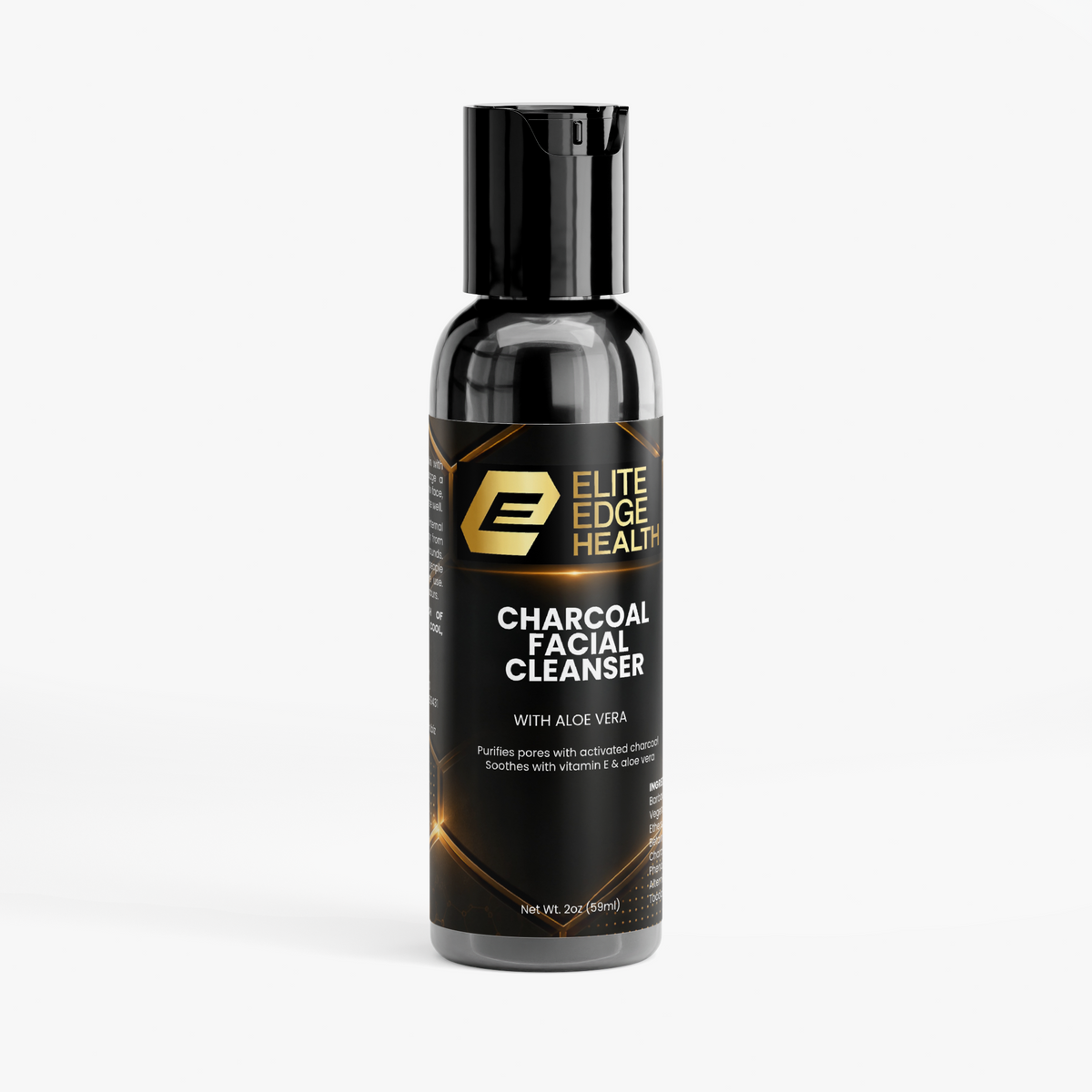 Paraben-Free Charcoal Facial Cleanser — Detoxifying Daily Deep Clean Formula | Elite Edge Health