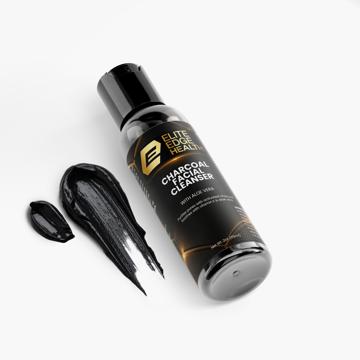 Paraben-Free Charcoal Facial Cleanser — Detoxifying Daily Deep Clean Formula | Elite Edge Health