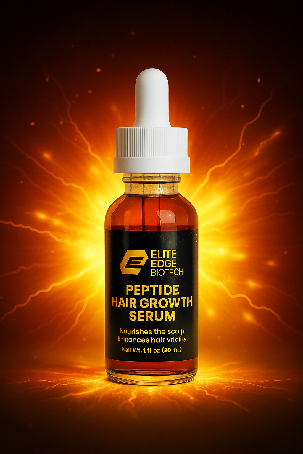 Elite Edge Peptide Hair Serum — Bioactive Peptide & Botanical Formula for Thicker, Stronger Hair | Elite Edge Health