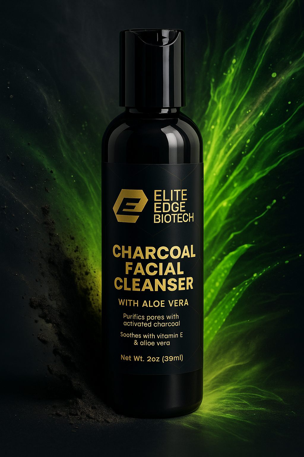Paraben-Free Charcoal Facial Cleanser — Detoxifying Daily Deep Clean Formula | Elite Edge Health
