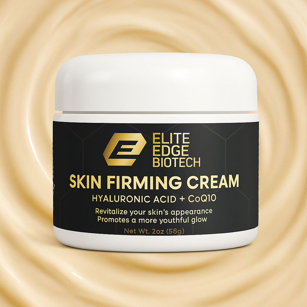 Skin Firming Cream — DMAE + Hyaluronic Acid + CoQ10 Lifting Complex for Face, Neck & Eyes | Advanced Anti-Aging Hydration | Elite Edge Health