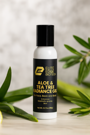 Aloe & Tea Tree Radiance Gel — Clarifying & Hydrating Formula with Aloe Vera, Tea Tree & Cucumber Extract | Redness Relief, Blemish Care & Skin Balance | Elite Edge Health