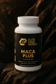 Maca Plus — Triple-Blend Organic Red, Black & Yellow Maca Root Capsules | Hormonal Balance, Energy, Libido & Stamina Support | Elite Edge Health