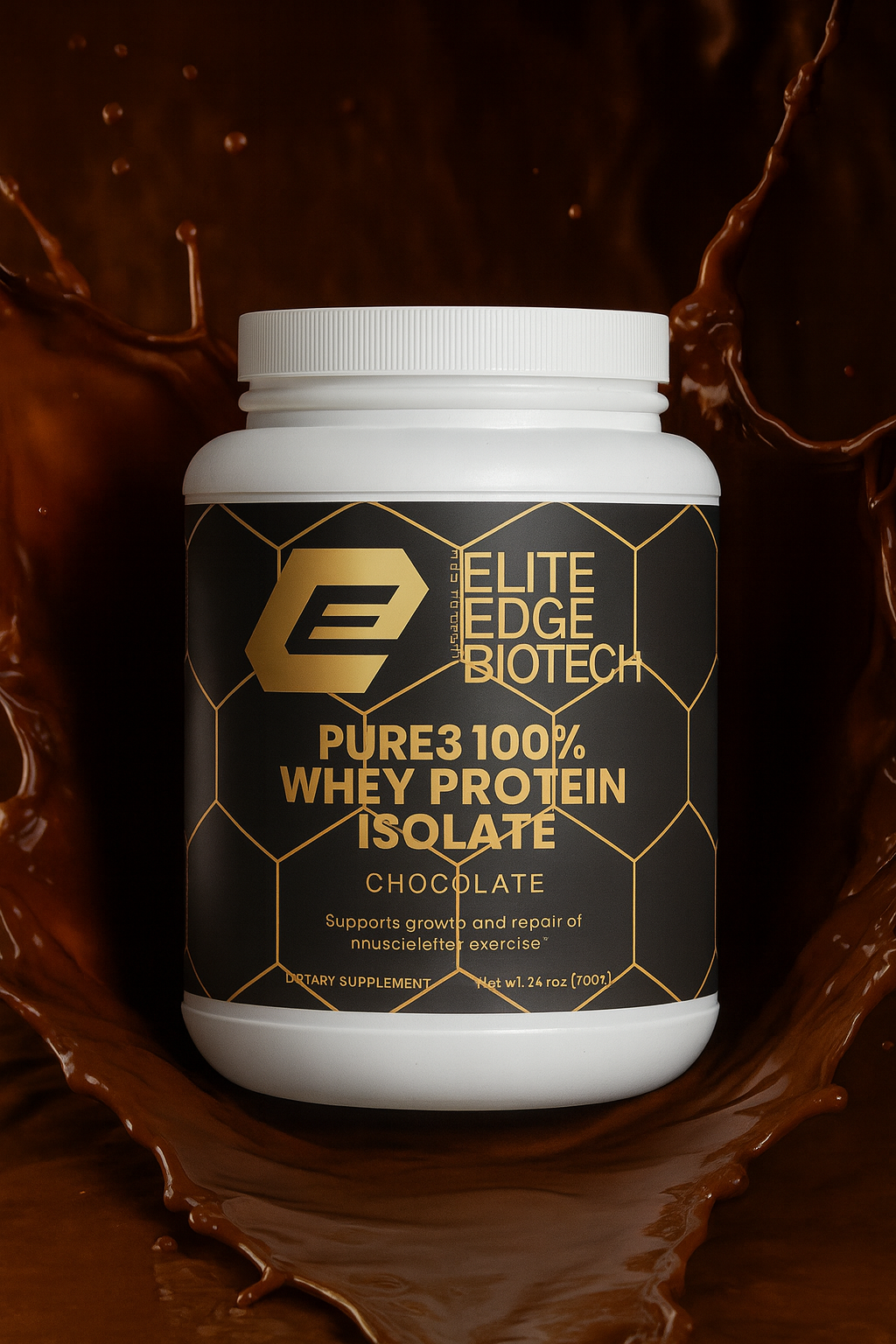Chocolate Whey Protein Isolate — Premium Pure3 100% Whey Isolate | Elite Edge Biotech