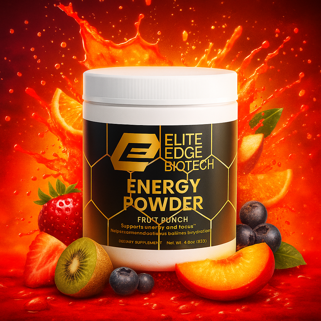 Energy Powder — Fruit Punch Flavor | Clean Energy & Focus Drink Mix with Natural Caffeine, L-Theanine, Electrolytes & B-Vitamins for Smooth Energy, Hydration & Mental Performance