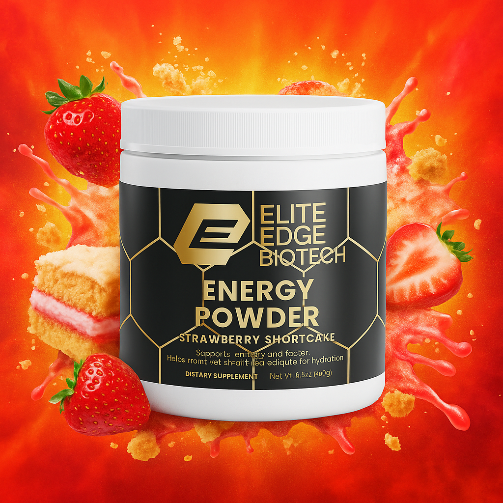 Energy Powder — Strawberry Shortcake Flavor | Clean Energy & Focus Drink Mix with Natural Caffeine, L-Theanine, Electrolytes & B-Vitamins for Smooth Energy, Hydration & Mental Clarity