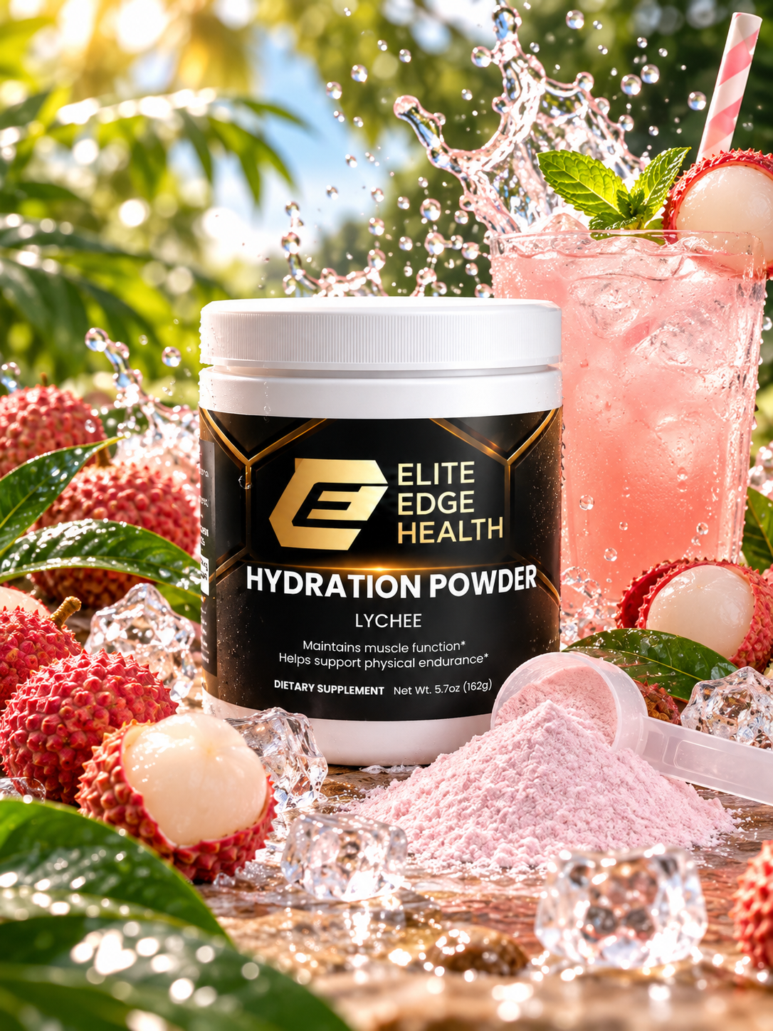 Lychee HYDRATION — Advanced Electrolyte & Endurance Support Drink | Sugar-Free Hydration for Energy, Recovery & Performance