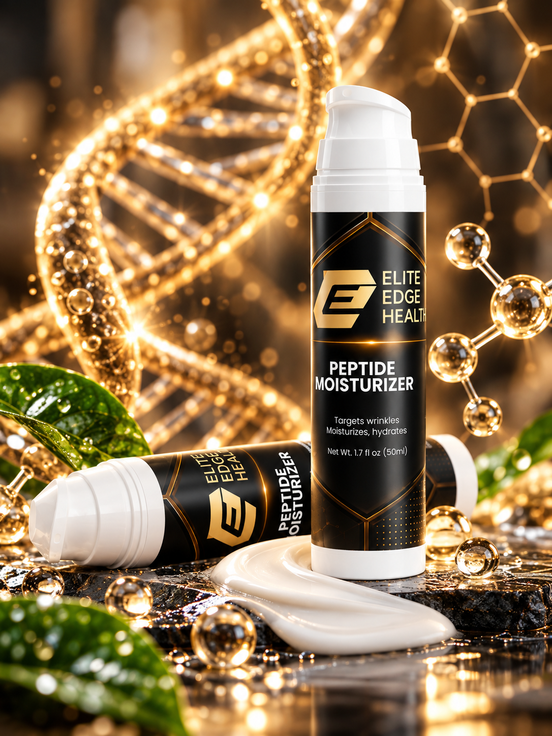Peptide Moisturizer — Advanced Anti-Aging Hydration Cream with Cranberry Extract, Copper Peptides & Botanical Actives | Firm, Brighten & Restore Skin | Elite Edge Health