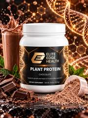 Plant Protein Powder (Chocolate) | 21g Complete Vegan Protein for Muscle Recovery, Energy & Lean Nutrition | Dairy-Free, Soy-Free, Gluten-Free | Rich Chocolate Flavor