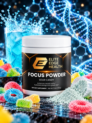 Focus Powder — Sour Candy Flavor | Nootropic Energy & Cognitive Support Drink Mix with Alpha-GPC, L-Theanine, Natural Caffeine & B-Vitamins for Focus, Memory & Mental Clarity