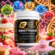 Energy Powder — Strawberry Shortcake Flavor | Clean Energy & Focus Drink Mix with Natural Caffeine, L-Theanine, Electrolytes & B-Vitamins for Smooth Energy, Hydration & Mental Clarity