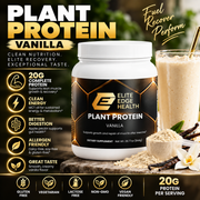Plant Protein Powder (Vanilla) | 21g Complete Vegan Protein for Muscle Recovery, Energy & Lean Nutrition | Dairy-Free, Soy-Free, Gluten-Free | Rich Vanilla Flavor