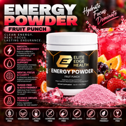 Energy Powder — Fruit Punch Flavor | Clean Energy & Focus Drink Mix with Natural Caffeine, L-Theanine, Electrolytes & B-Vitamins for Smooth Energy, Hydration & Mental Performance