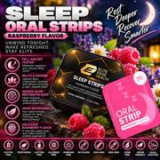 Sleep Oral Strips — Raspberry Calm & Restore Blend with Melatonin, Valerian & Chamomile | Deep Sleep & Relaxation Support | Elite Edge Health